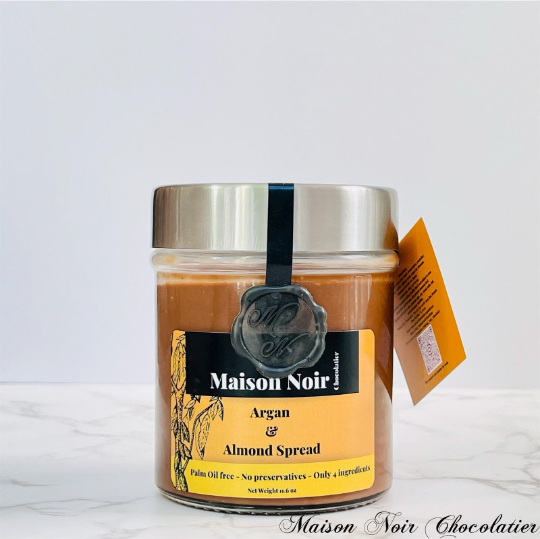 Argan oil & almond 64% Dark Chocolate Spread.